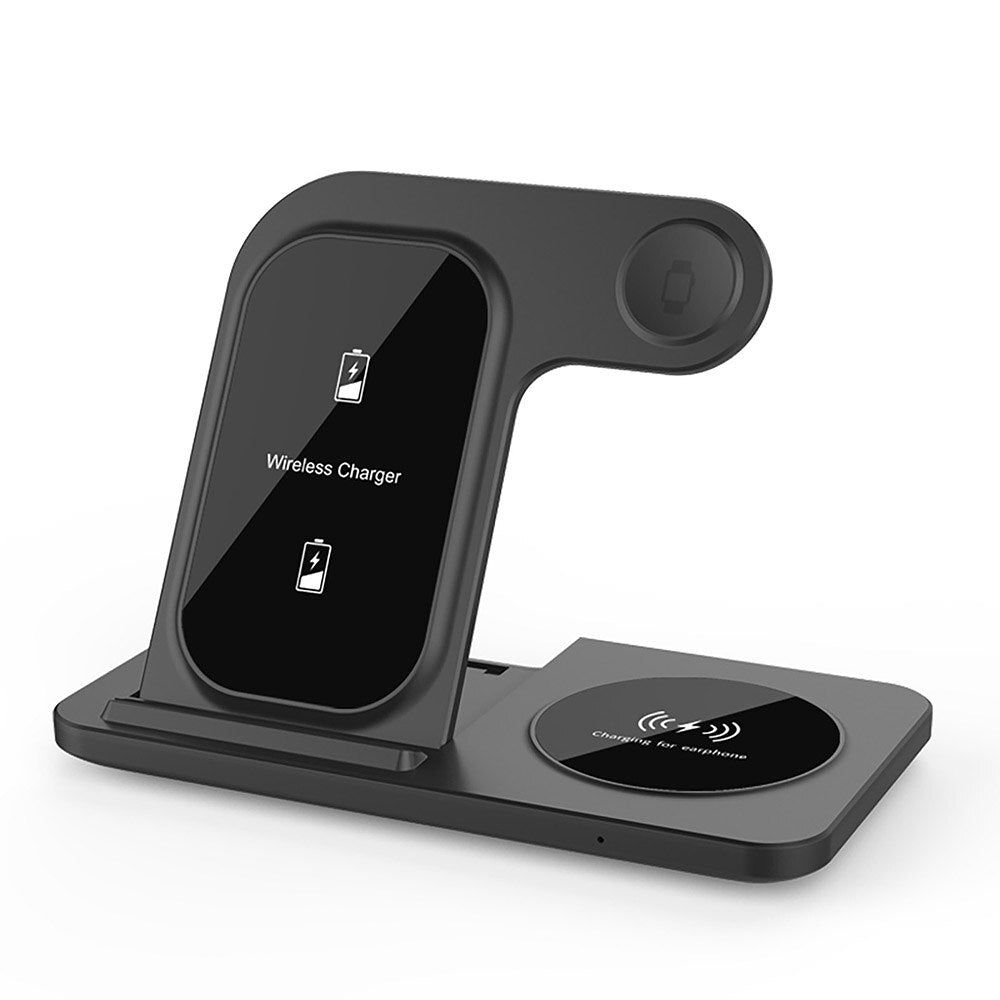 Cargador inalámbrico 3 en 1, estación de carga rápida de 15 w,  compatible con iPhone , AirPods y  Watch .