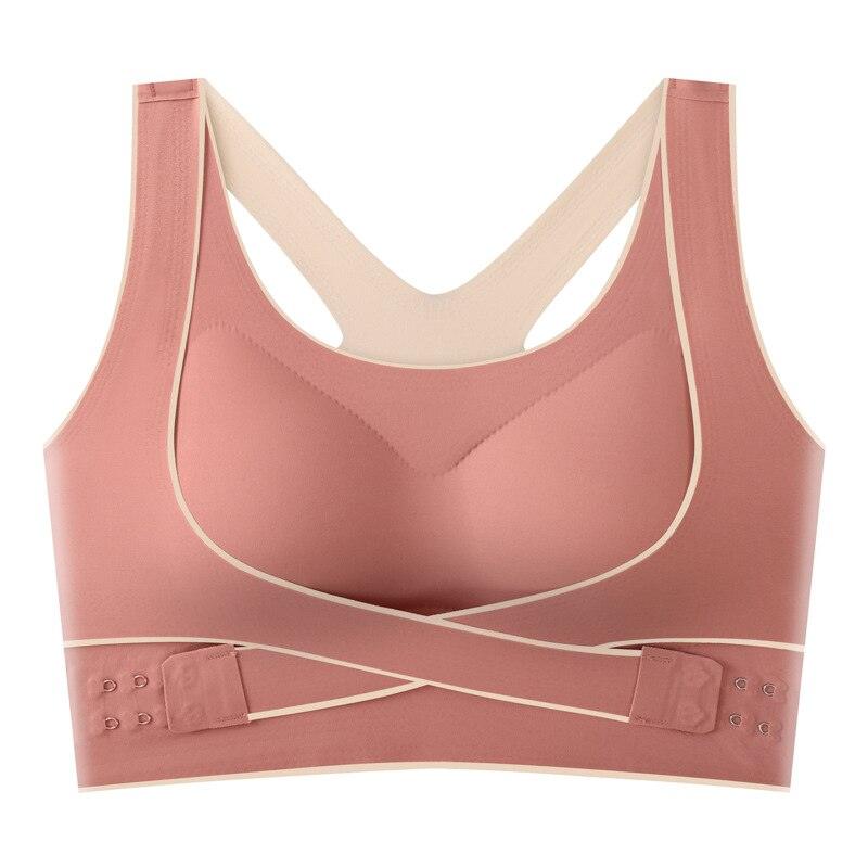 Women Push Up Bra Plus Size Correction Bras Seamless Wireless Bralette Sports Brassiere Fitness Vest Crop Top Female Underwear - Mujerarte